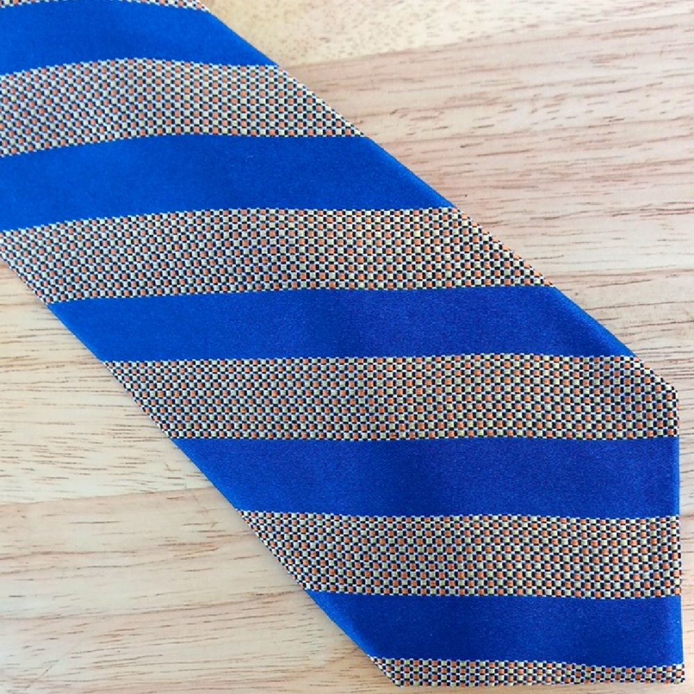 Blue Striped Men's Tie By Santorelli